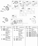 Crankshaft Piston Rings Flywheel Diagram and Parts List for 581447-0375-E2  Briggs and Stratton Engine